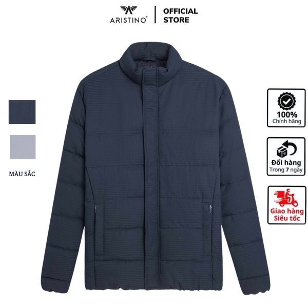 Áo khoác Aristino AJK047BZ Màu: Xám 306 kẻ, Xanh tím than 49 kẻ
