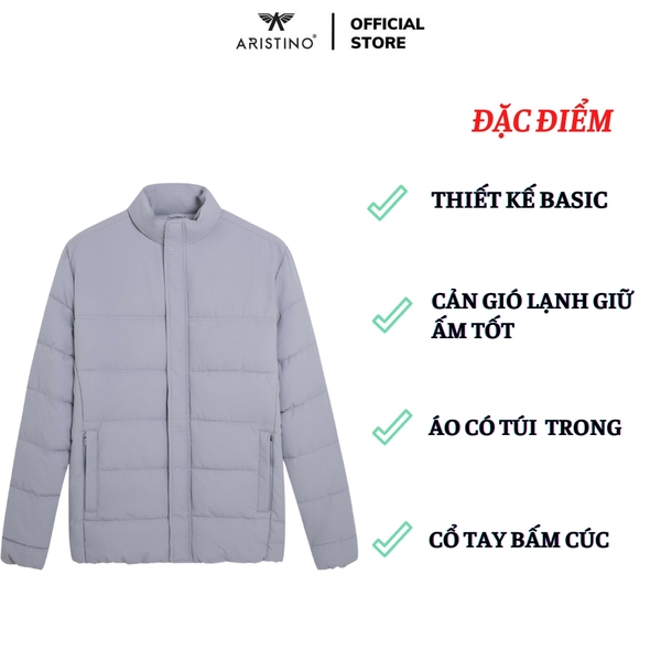 Áo khoác Aristino AJK047BZ Màu: Xám 306 kẻ, Xanh tím than 49 kẻ