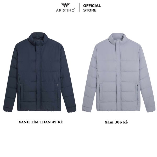 Áo khoác Aristino AJK047BZ Màu: Xám 306 kẻ, Xanh tím than 49 kẻ