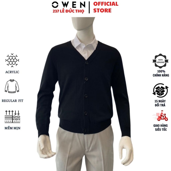 Áo Len Nam Owen ALD266506_BL – Đen Regular Fit Acrylic Cotton
