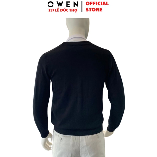 Áo Len Nam Owen ALD266506_BL – Đen Regular Fit Acrylic Cotton
