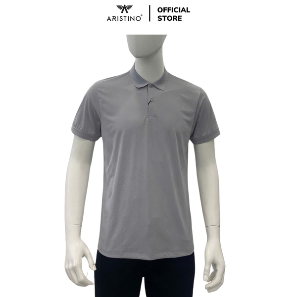 Áo Thun Polo Nam Cổ Bẻ Aristino APS024AS2 màu xám 6 Jacquard họa tiết