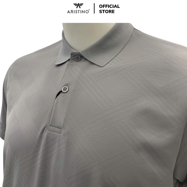 Áo Thun Polo Nam Cổ Bẻ Aristino APS024AS2 màu xám 6 Jacquard họa tiết
