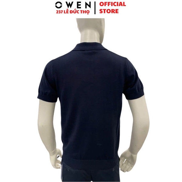 Áo Polo Len Nam Owen APL261557 – Xanh Tím Than Regular Fit