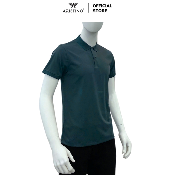 Áo Thun Polo Nam Cổ Bẻ Aristino APS092AS3 màu xanh cổ vịt 62 Jacquard họa tiết