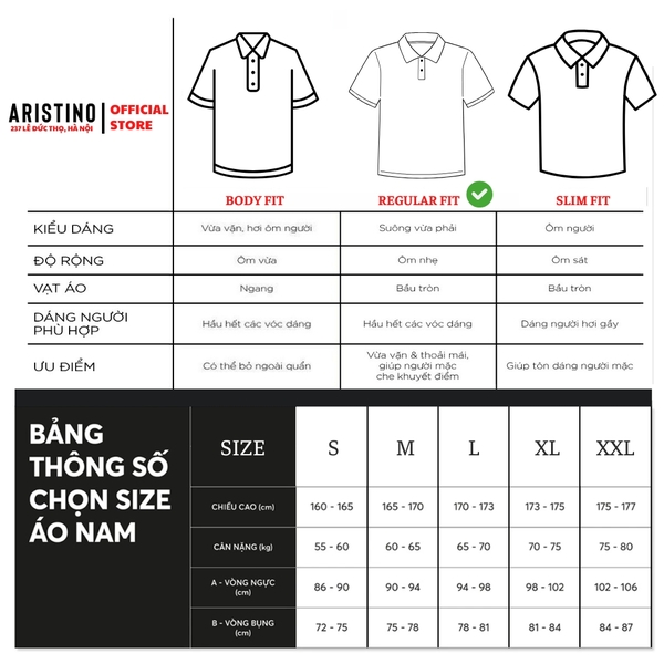 Áo Thun Polo Nam Cổ Bẻ Aristino APS009FAH2