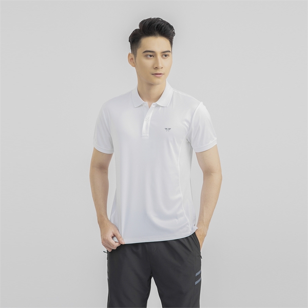 Áo Thun Polo Nam Cổ Bẻ Aristino APS030S1 Hai Màu Xanh Tím Than Trắng Dáng Regular Fit Chất Liệu Polyester