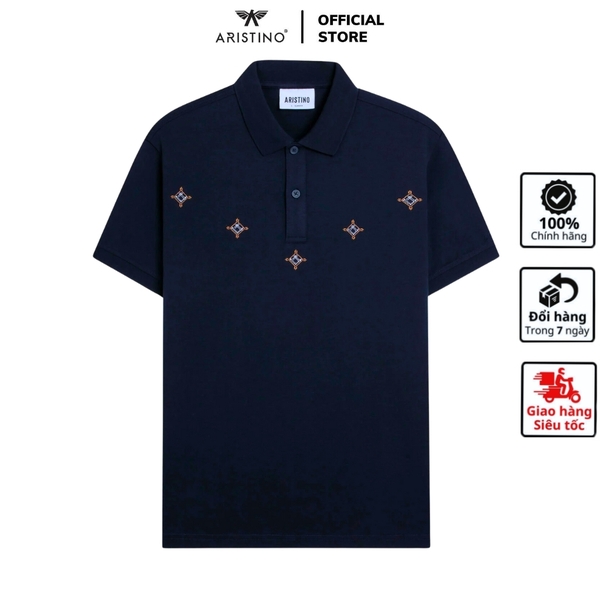 Áo Thun Polo Nam Cổ Bẻ Aristino APS045AS2 Màu: Xanh tím than 25 thêu