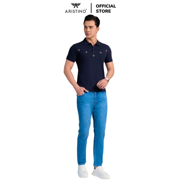 Áo Thun Polo Nam Cổ Bẻ Aristino APS045AS2 Màu: Xanh tím than 25 thêu