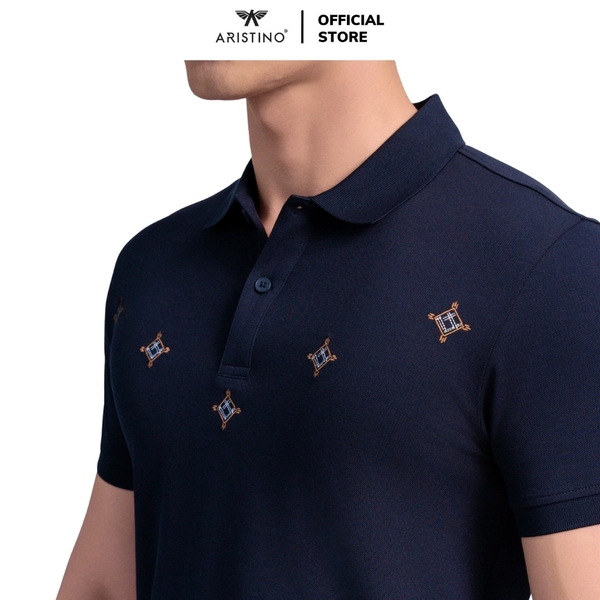 Áo Thun Polo Nam Cổ Bẻ Aristino APS045AS2 Màu: Xanh tím than 25 thêu