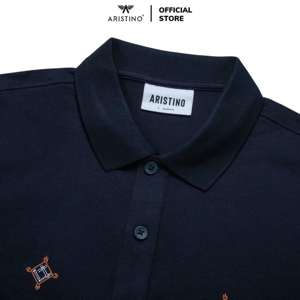 Áo Thun Polo Nam Cổ Bẻ Aristino APS045AS2 Màu: Xanh tím than 25 thêu
