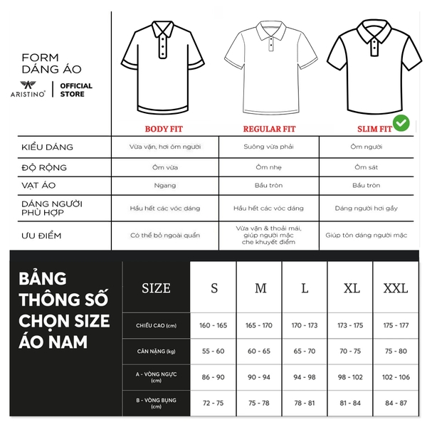 Áo Thun Polo Nam Cổ Bẻ Aristino APS045AS2 Màu: Xanh tím than 25 thêu