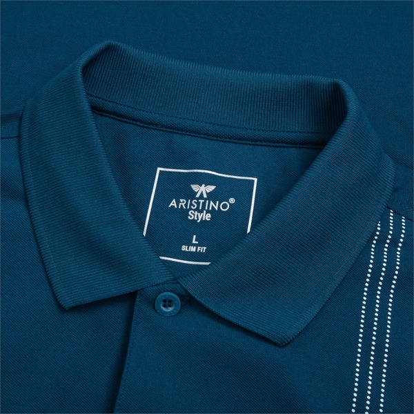 Áo Thun Polo Nam Cổ Bẻ Aristino APS046S3 màu Vàng 46 in, Xanh cổ vịt 21 in