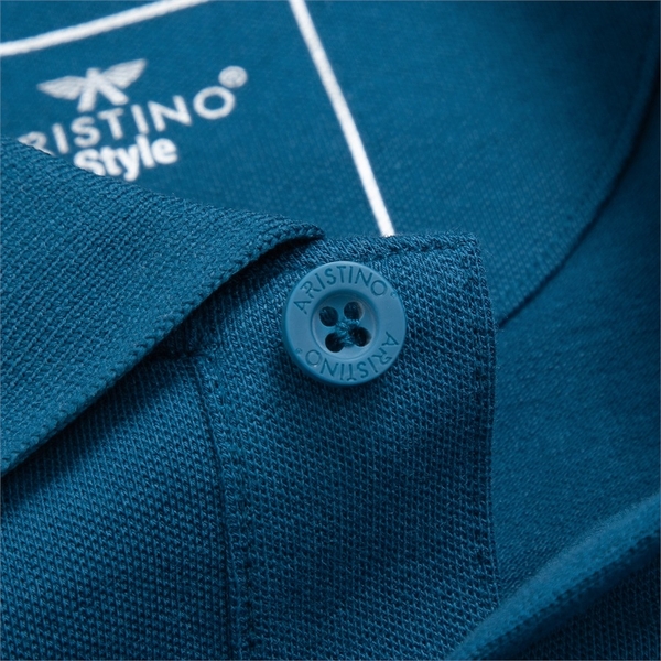 Áo Thun Polo Nam Cổ Bẻ Aristino APS064S3 màu Be 141 in, Đen 1 in, Xanh cổ vịt 21 in