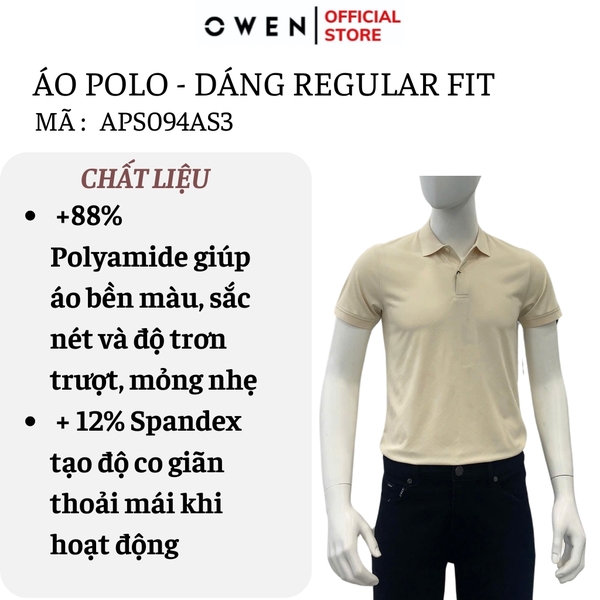 Áo Thun Polo Nam Cổ Bẻ Aristino APS094AS3 màu be 2 Jacquard họa tiết