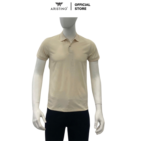 Áo Thun Polo Nam Cổ Bẻ Aristino APS094AS3 màu be 2 Jacquard họa tiết