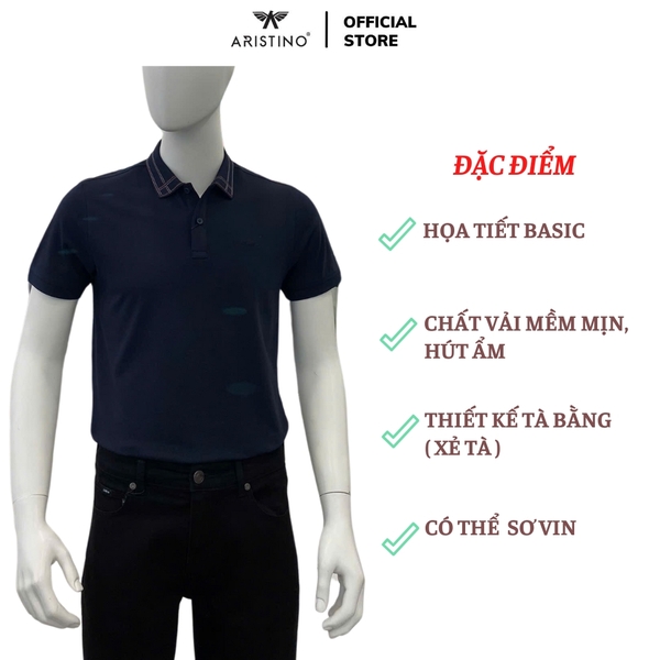 Áo Thun Polo Nam Cổ Bẻ Aristino APS032AS3 Màu xanh tím than 25