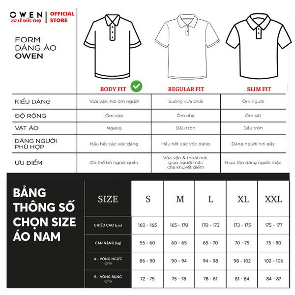 Áo Thun polo Nam Tay Ngắn Có Cổ Owen APV262000 màu xanh lá dáng suông body fit xẻ tà Chất liệu cotton poly