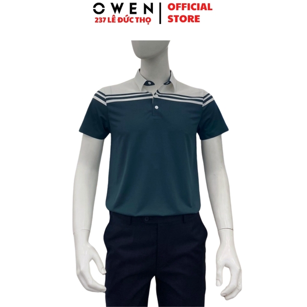 Áo Polo Nam Owen APV262060 Màu Xanh Body Fit Nylon Spandex
