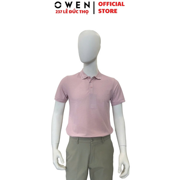 Áo Polo Nam Owen APV262008 Màu Hồng Body Fit Cotton Polyester