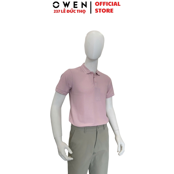 Áo Polo Nam Owen APV262008 Màu Hồng Body Fit Cotton Polyester