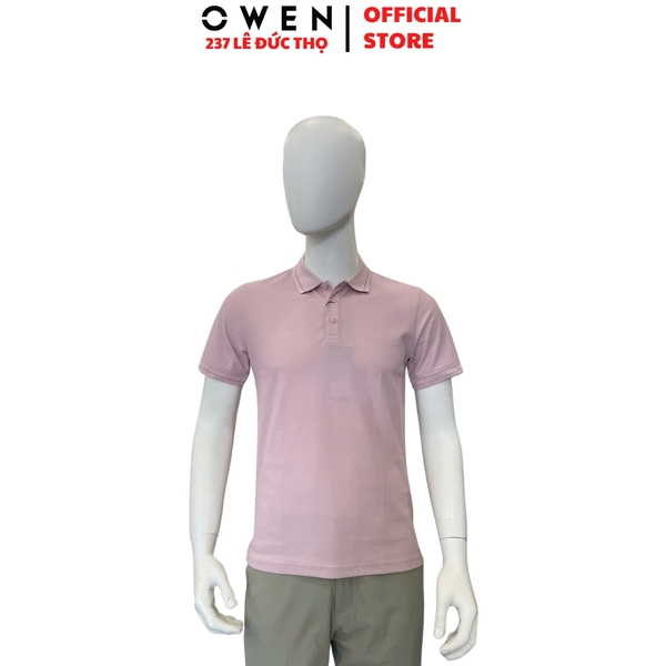 Áo Polo Nam Owen APV262008 Màu Hồng Body Fit Cotton Polyester