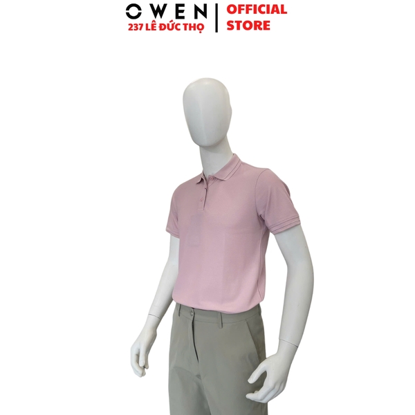 Áo Polo Nam Owen APV262008 Màu Hồng Body Fit Cotton Polyester
