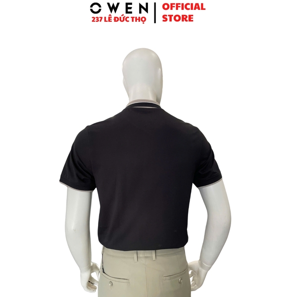 Áo Polo Nam Owen APV262030 Đen Body Fit Cotton Spandex