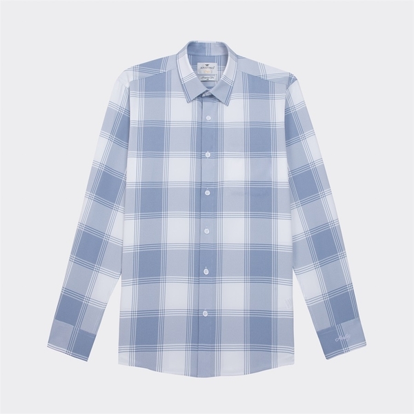 Áo Sơ Mi Nam Dài Tay Aristino ALS13402 màu trắng kẻ xanh