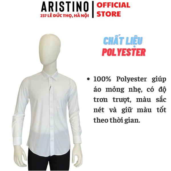 Áo Sơ Mi Trắng Nam Aristino Business 1LSR23S Regular Fit Không Túi