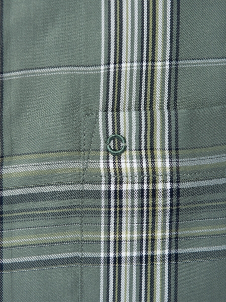 Áo Sơ Mi Nam Tay Dài Owen AR220937DT Kẻ caro xanh rêu đen Dáng Regular Fit Vải Sợi Tre ( Bamboo)