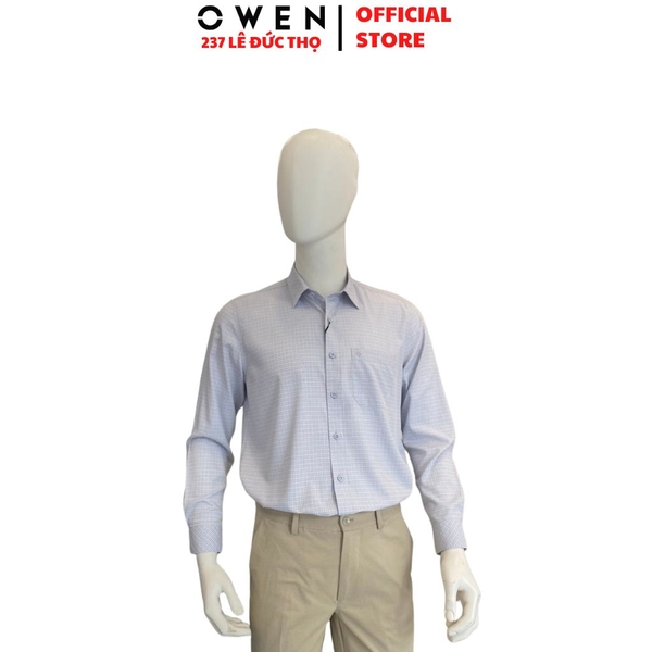 Áo Sơ Mi Nam Tay Dài Owen AF260644DT Xám Plus Size Bamboo