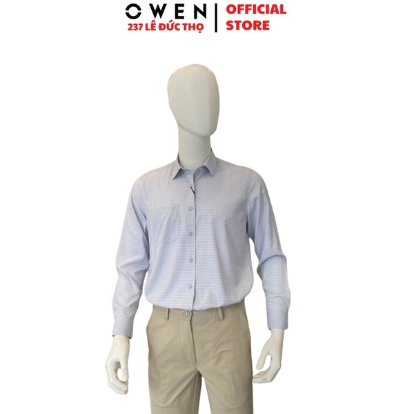 Áo Sơ Mi Nam Tay Dài Owen AF260644DT Xám Plus Size Bamboo