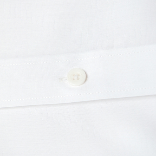 Áo Sơ Mi Trắng Nam Dài Tay Owen AS230193D màu trắng dệt sọc mờ jacquard dáng slim fit tà lượn không túi vải sợi tre