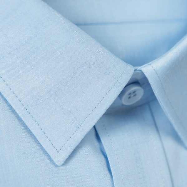 Áo Sơ Mi Nam Tay Dài Owen AS230589D màu xanh họa tiết xước dáng slimfit vải bamboo