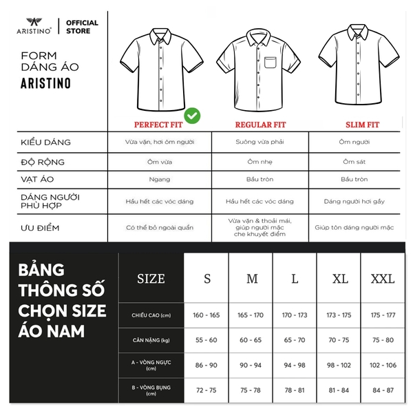 Áo Sơ Mi Nam Ngắn Tay Aristino ASS052AS2 màu trắng in