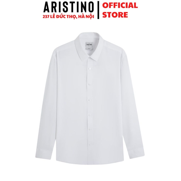 Áo Sơ Mi Trắng Nam Dài Tay Aristino ALSR01F Slim Fit 100% Polyester