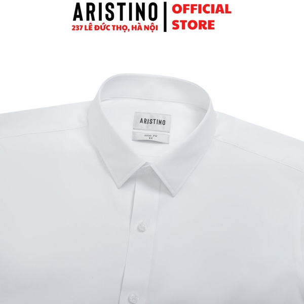 Áo Sơ Mi Trắng Nam Dài Tay Aristino ALSR01F Slim Fit 100% Polyester