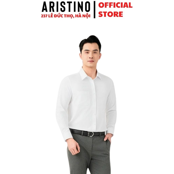 Áo Sơ Mi Trắng Nam Dài Tay Aristino ALSR02F Regular Fit 100% Polyester