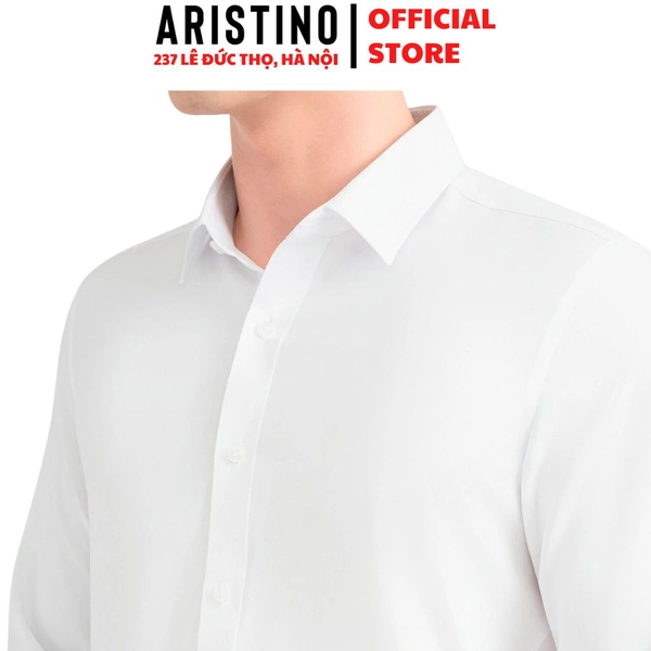 Áo Sơ Mi Trắng Nam Dài Tay Aristino ALSR01F Slim Fit 100% Polyester
