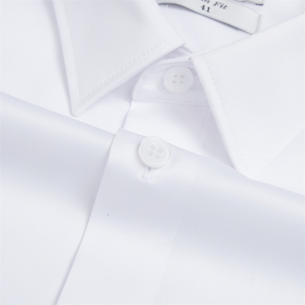 Áo Sơ Mi Trắng Nam Dài Tay Aristino ALSR38 màu trắng trơn chất liệu sợi sồi dáng slim fit không túi ngực