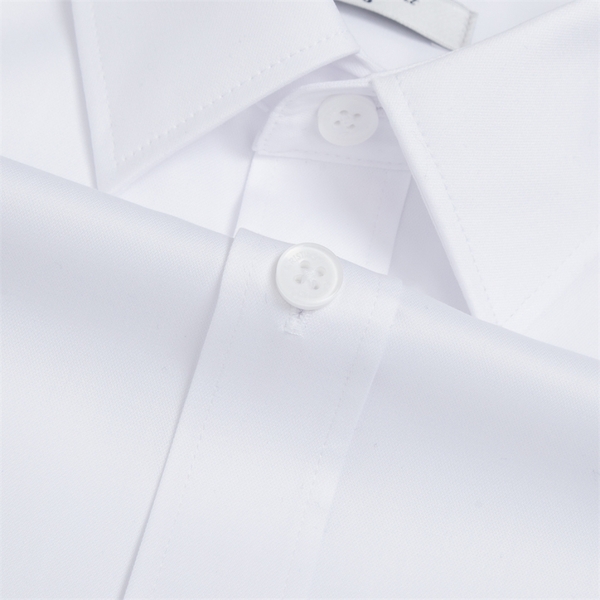 Áo Sơ Mi Trắng Nam Dài Tay Aristino ALSR39 màu trắng trơn chất liệu sợi sồi dáng regular fit có túi ngực