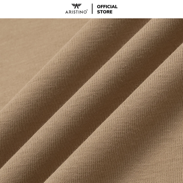 Áo Thun Nam Tay Ngắn Không Cổ Aristino ATS007AS0 Màu: Nâu 143