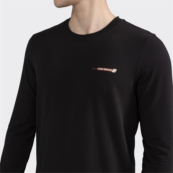 Áo Thun Nam Dài Tay Aristino ALT006W2 Màu đen 9, Xám 196