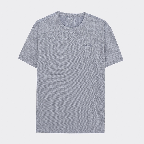 Áo Thun Nam Tay Ngắn Không Cổ Aristino ATS031S2 Dáng Suông Chất Liệu Polyester Kẻ Ngang 3 màu lựa chọn