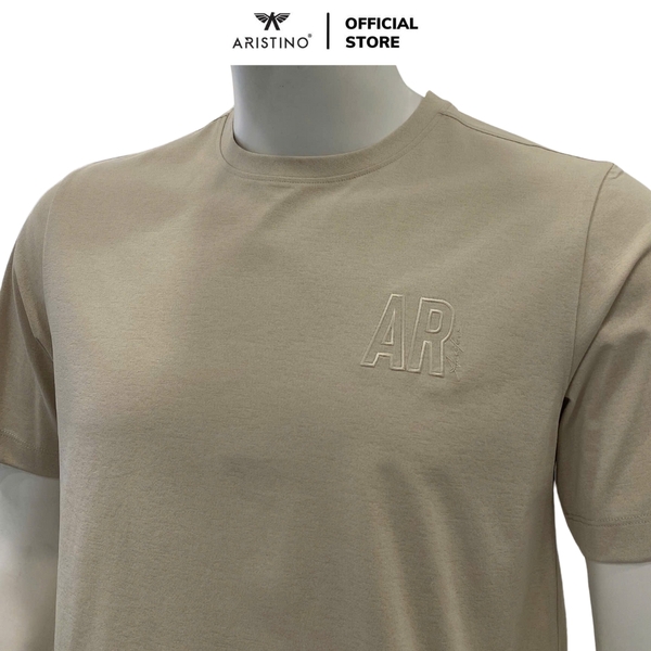 Áo Thun Nam Tay Ngắn Không Cổ Aristino ATS015AS0 màu be 5