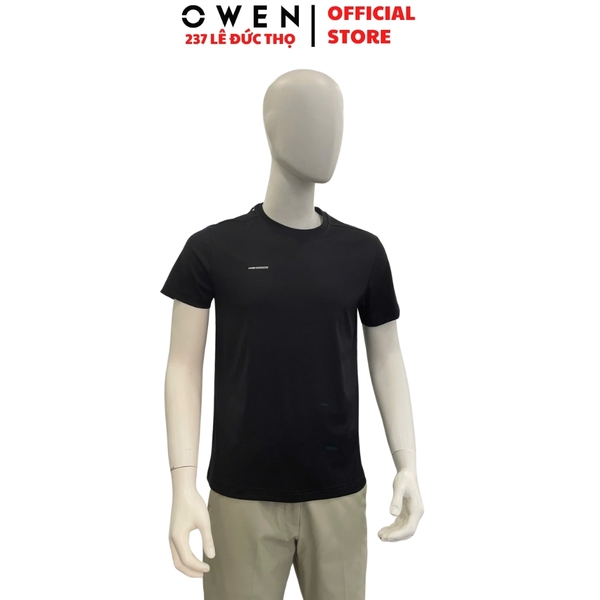 Áo T-Shirt Nam Owen TSN260130 Đen Cổ Tròn 100% Cotton