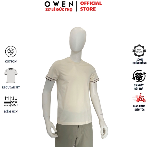 Áo T-Shirt Nam Owen TSN260138 Be Regular Fit 80% Cotton