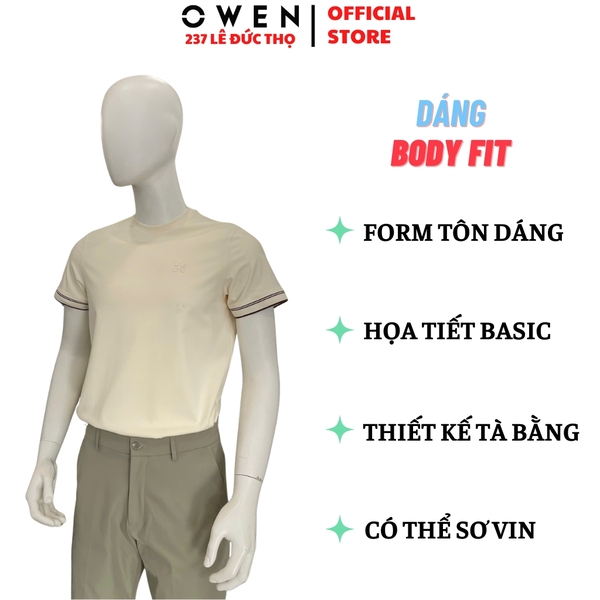 Áo T-Shirt Nam Owen TSN260138 Be Regular Fit 80% Cotton