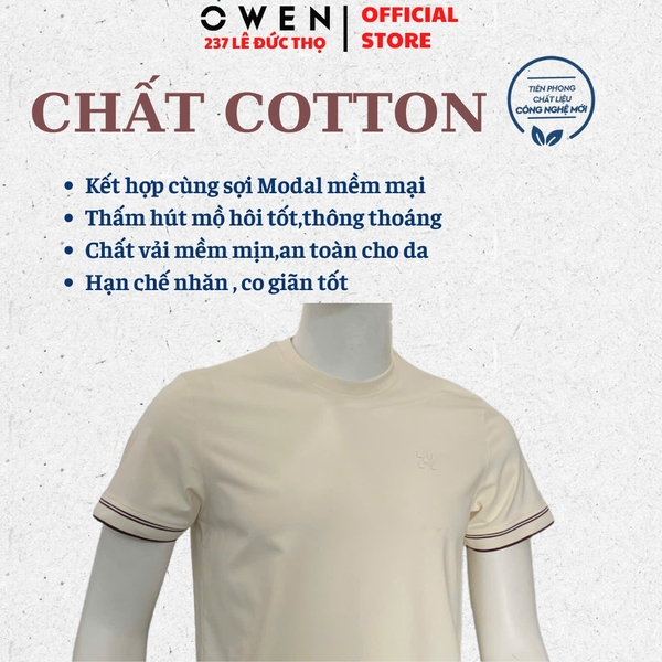 Áo T-Shirt Nam Owen TSN260138 Be Regular Fit 80% Cotton